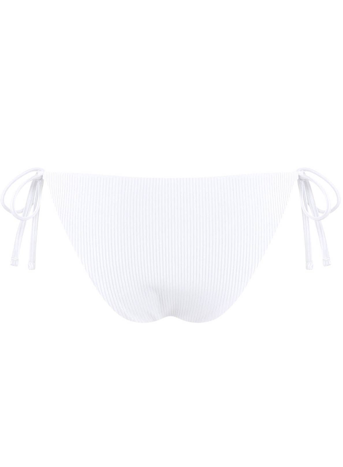 Chlamys Varia - Ribbed Bikini Bottoms Standard Coverage- White