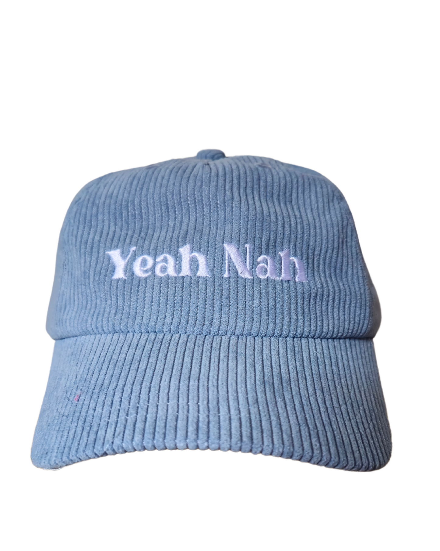 Yeah Nah - Light Blue Retro Corduroy Cap