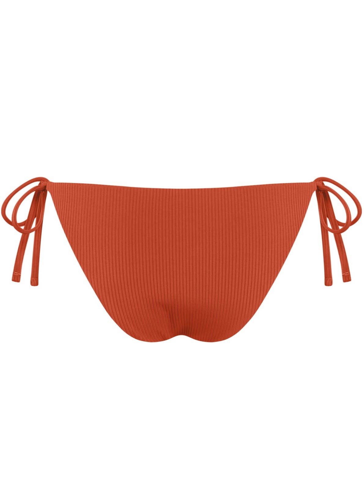 Chlamys Varia - Ribbed Bikini Bottoms Standard Coverage - Red Crimson