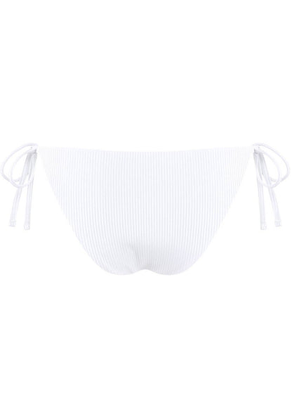 Chlamys Varia - Ribbed Bikini Bottoms Standard Coverage- White