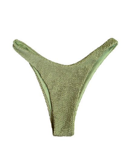 Billie - Seamless Cheeky Bikini Bottoms - Avocado Green