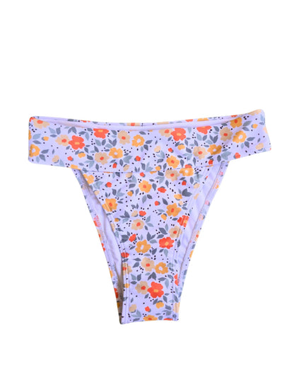 Felicity - High Waisted Bikini Bottoms Ribbed - Wild Flower