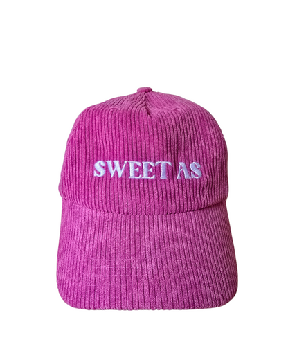 Sweet As - Pink Retro Corduroy Cap
