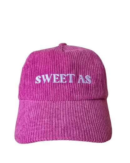 Sweet As - Pink Retro Corduroy Cap